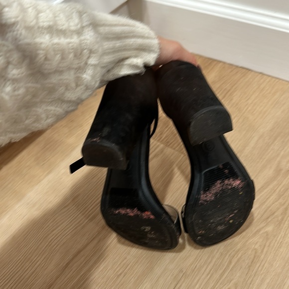 A New Day block ankle strap heels black W6 - Picture 5 of 5